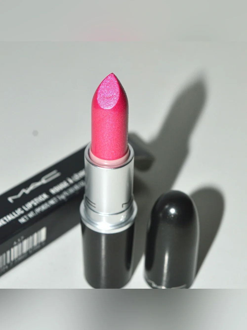 MAC Cosmetics Metallic Lipstick *IONIZED IRIS* Extra Rare LE Bright Magenta BNIB